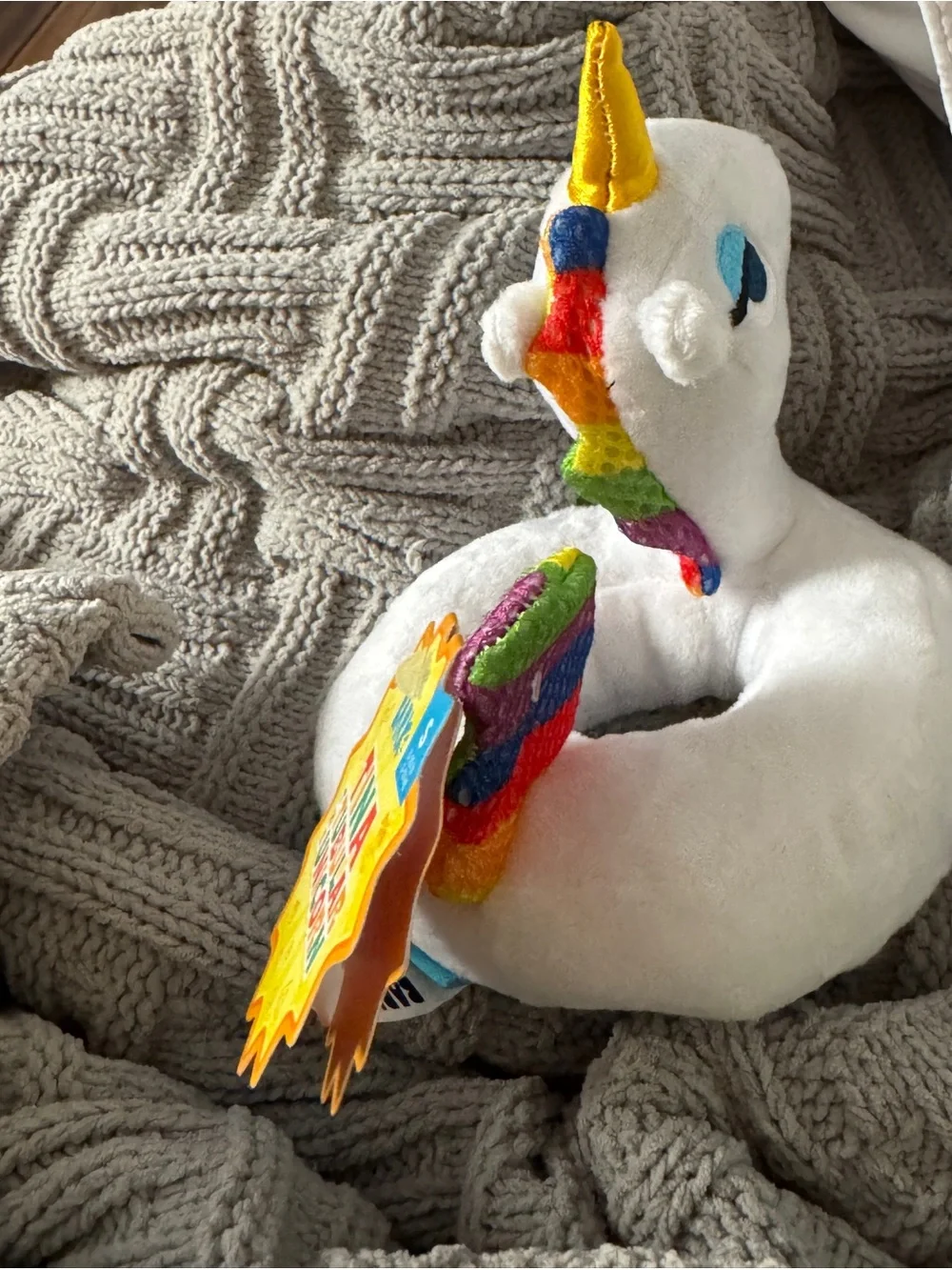 Bark ‘Tina The Tubular Unicorn’ White Unicorn Plush Dog Toy